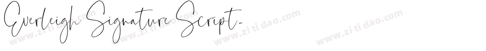 Everleigh Signature Script字体转换